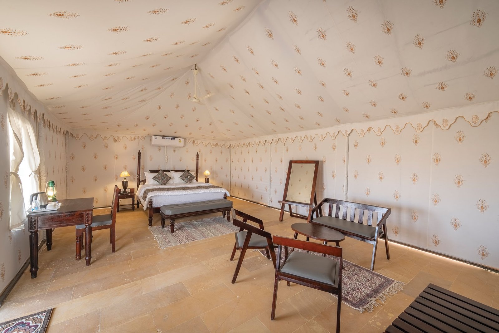 Traditional welcome and desert hospitality at Dangri Desert Camp