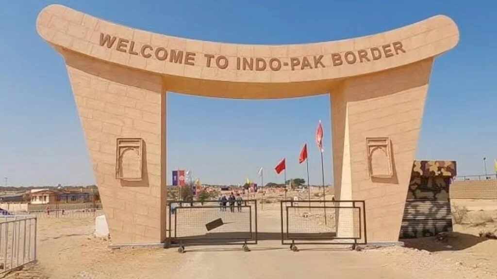 Desert road near the Indo-Pak border